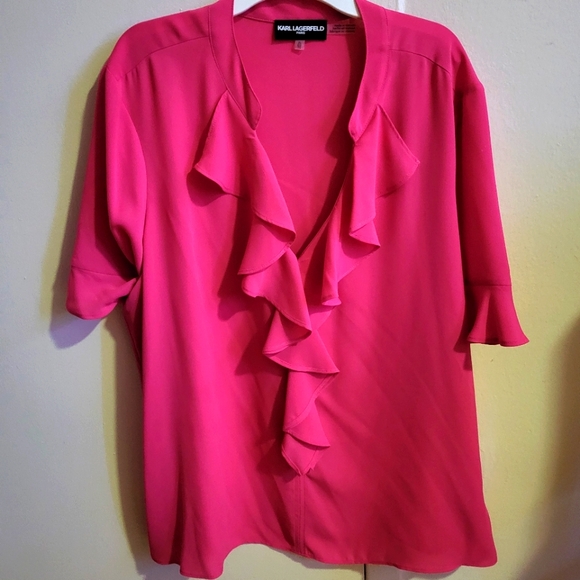 Pink blouse with ruffles - Picture 2 of 10